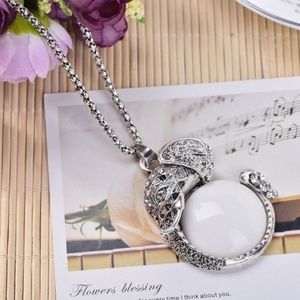 Big Pearl Elephant Charm Necklace Silver